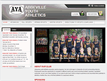 Tablet Screenshot of abbevilleyouthathletics.com